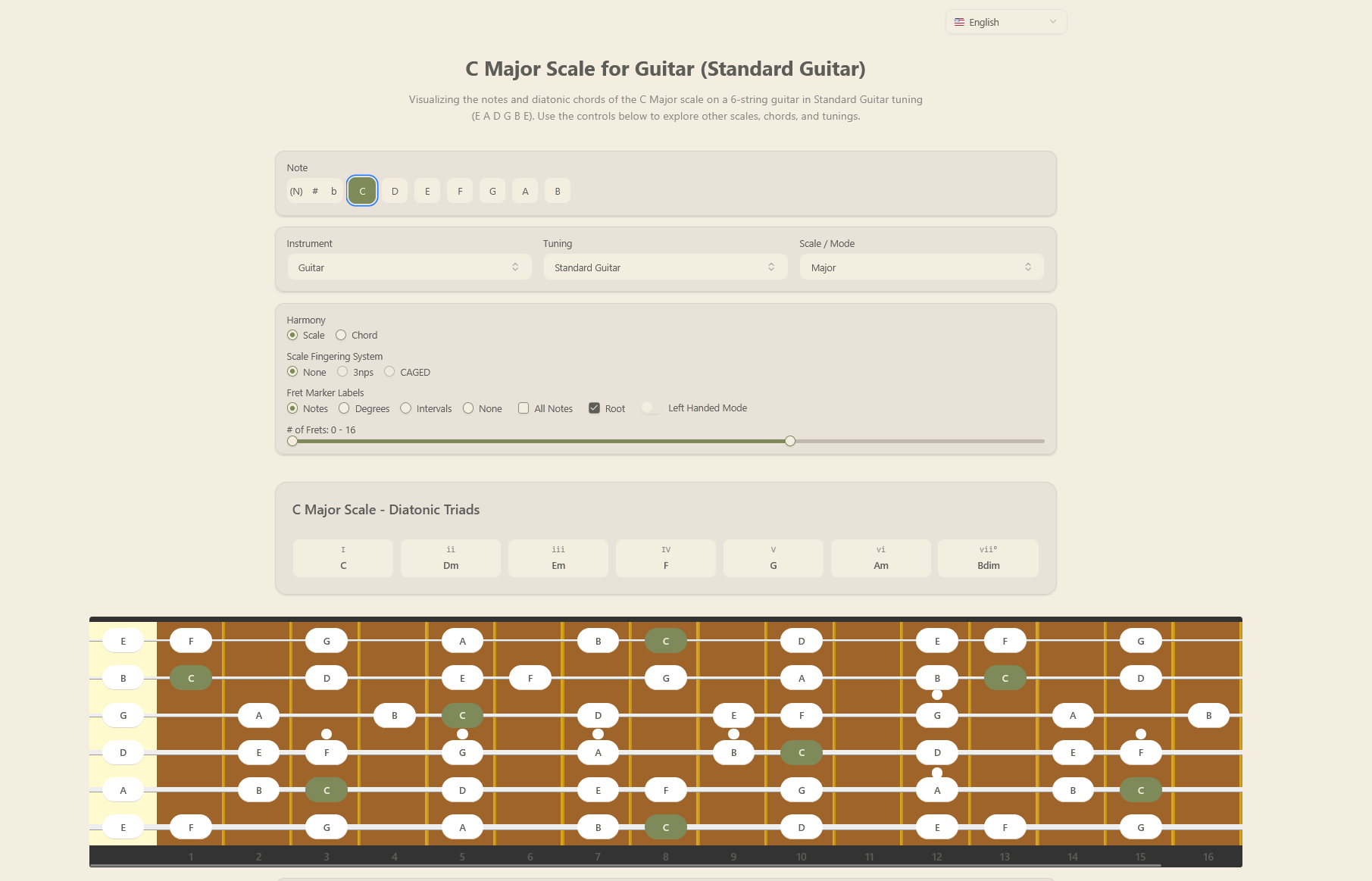 Blurred background for FretVisualizer.com project screenshot